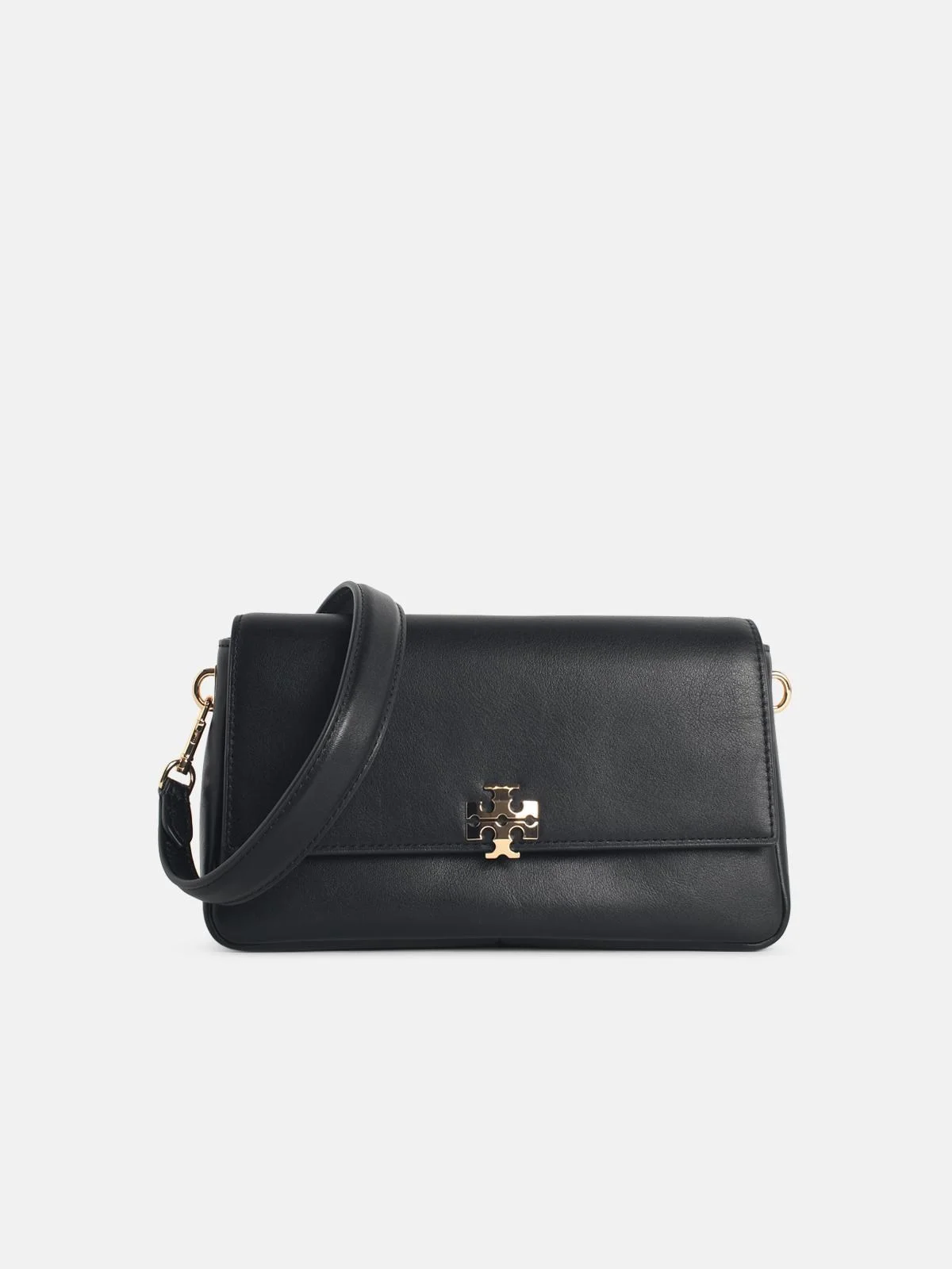 SMALL 'CHARLIE' BLACK SUEDE SHOULDER BAG - 1