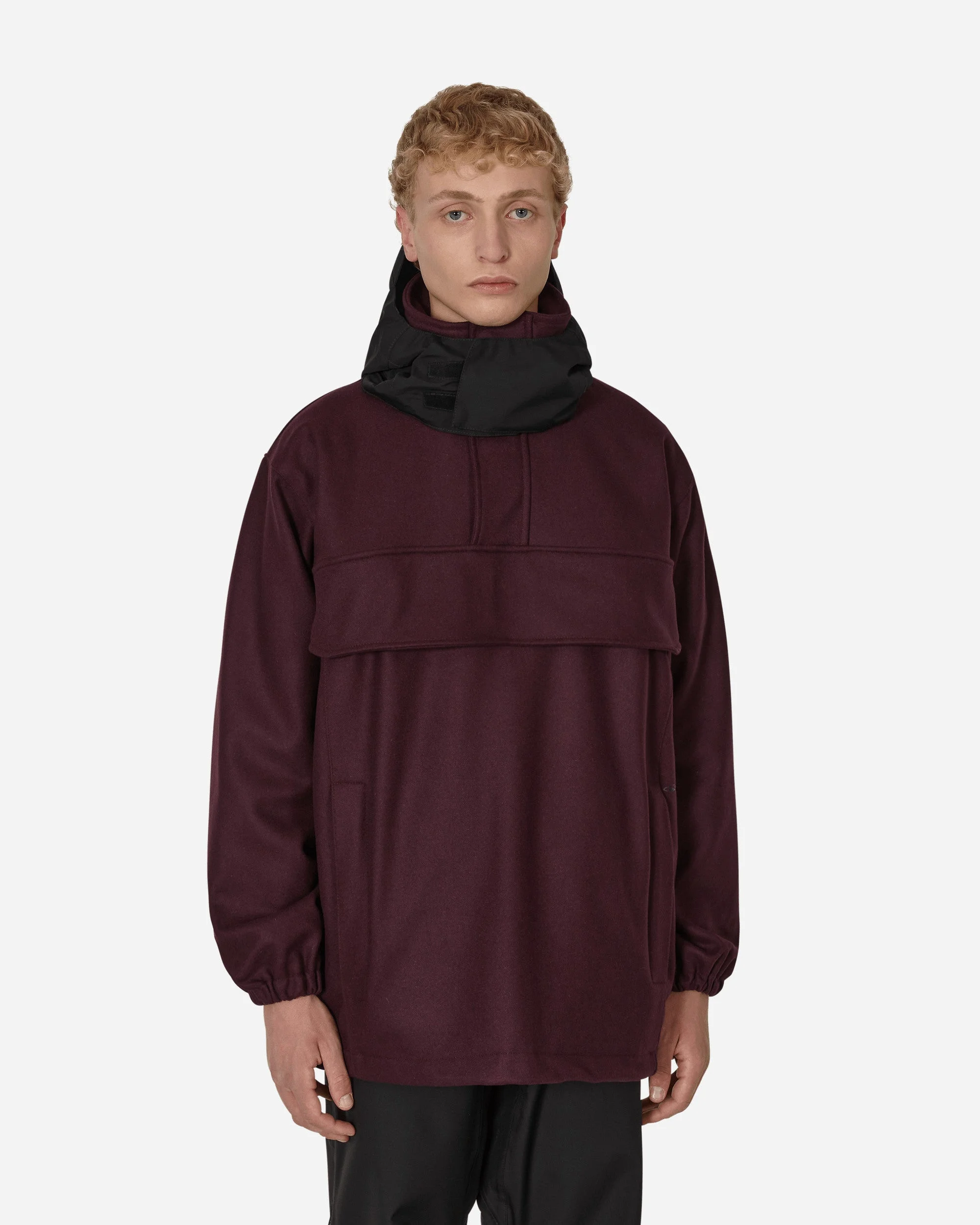 Wool Cloth Smock Jacket Red - 1