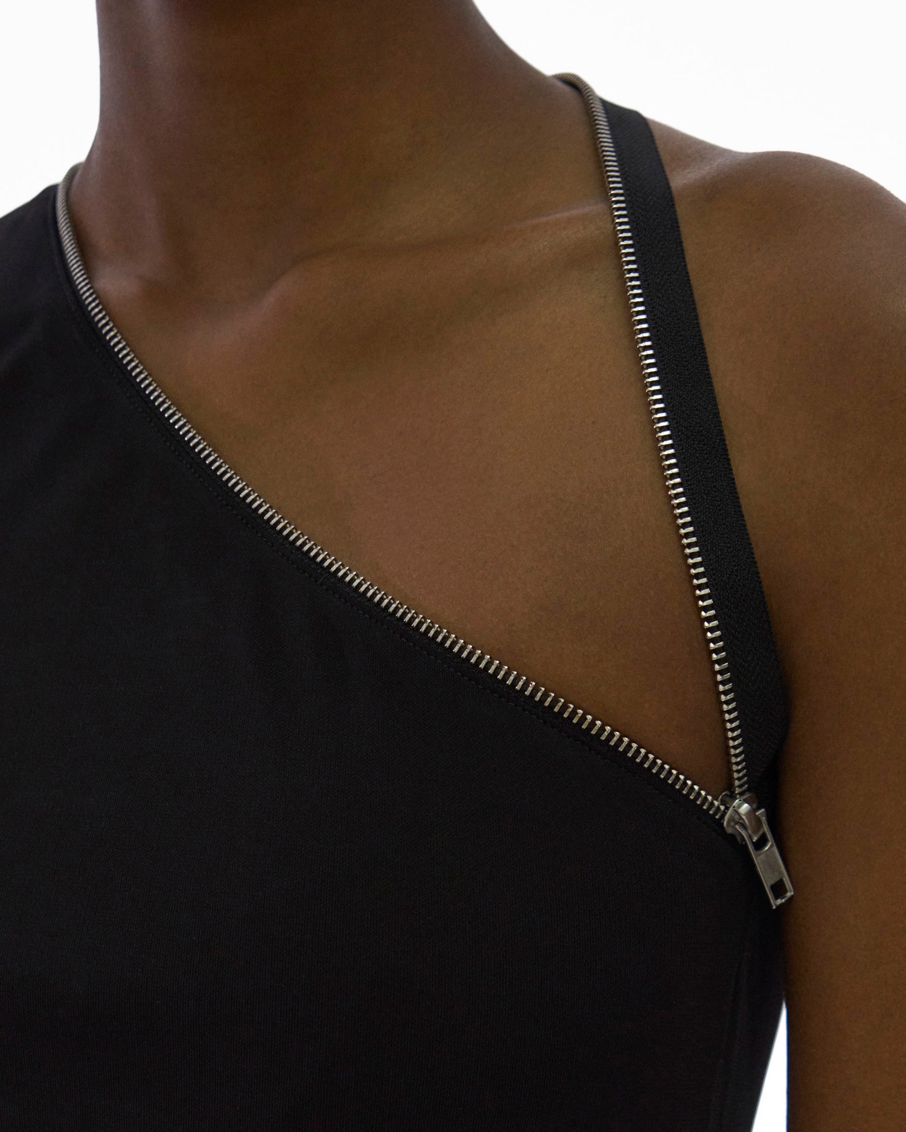 ASYMMETRIC ZIP DRESS - 6