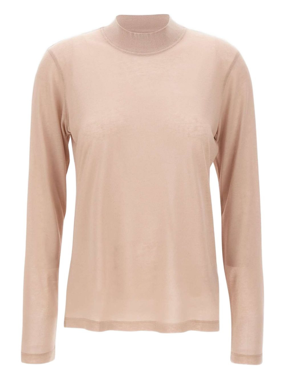 mock-neck long-sleeve top - 1