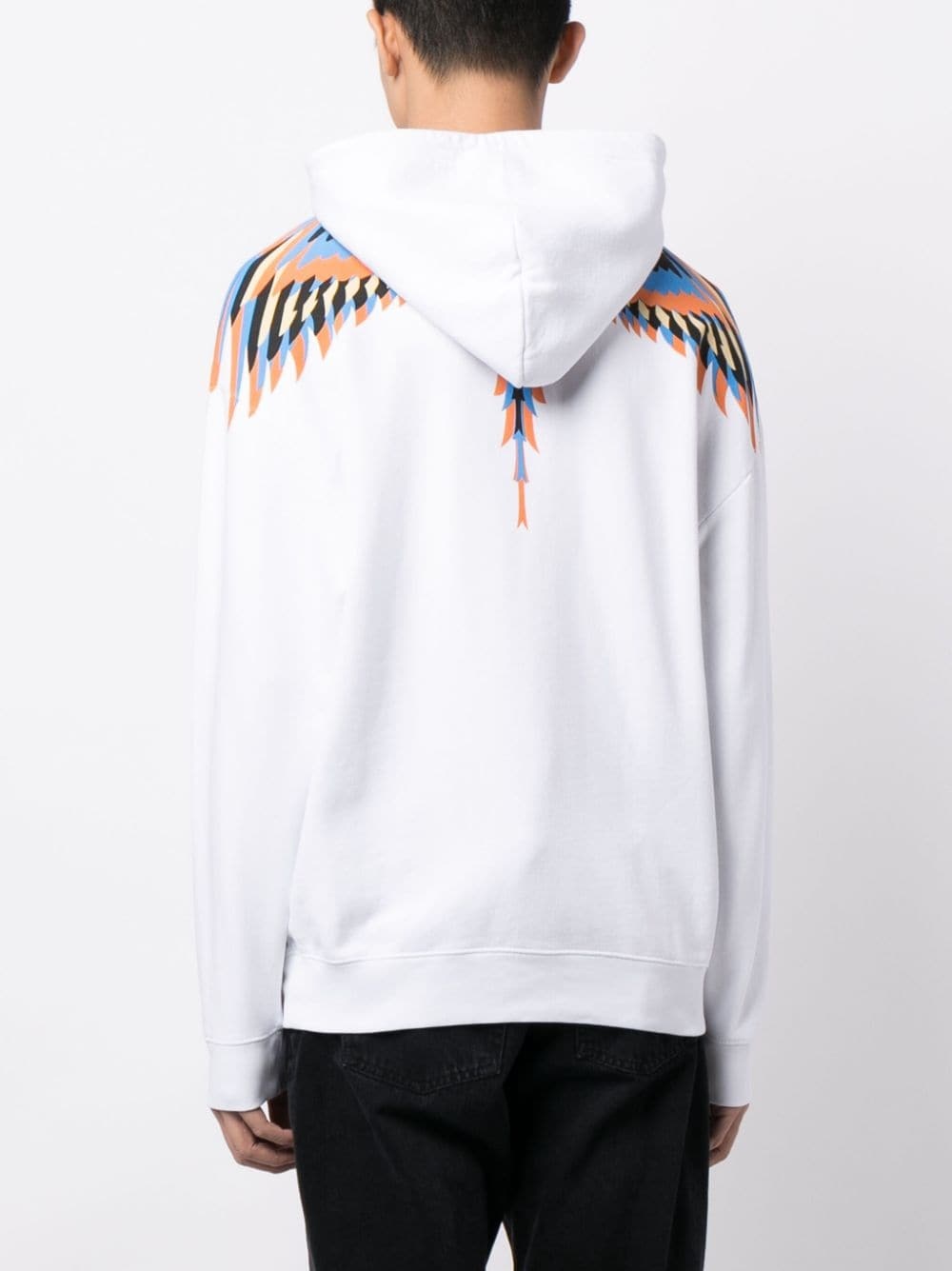 Wings-print cotton hoodie - 4