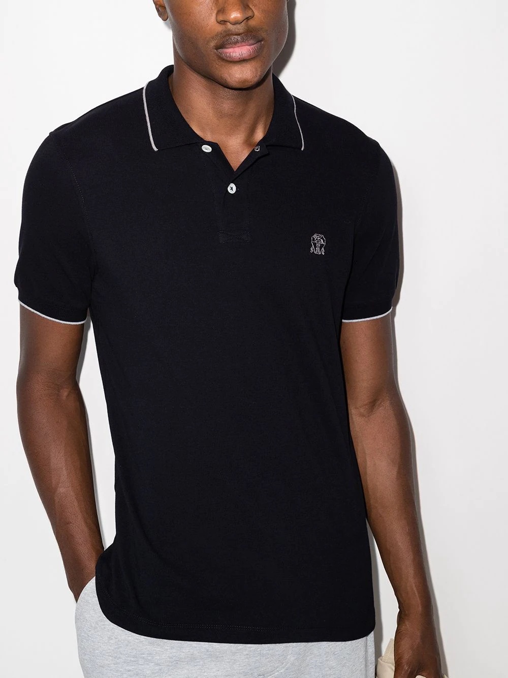 logo-embroidered polo shirt - 2