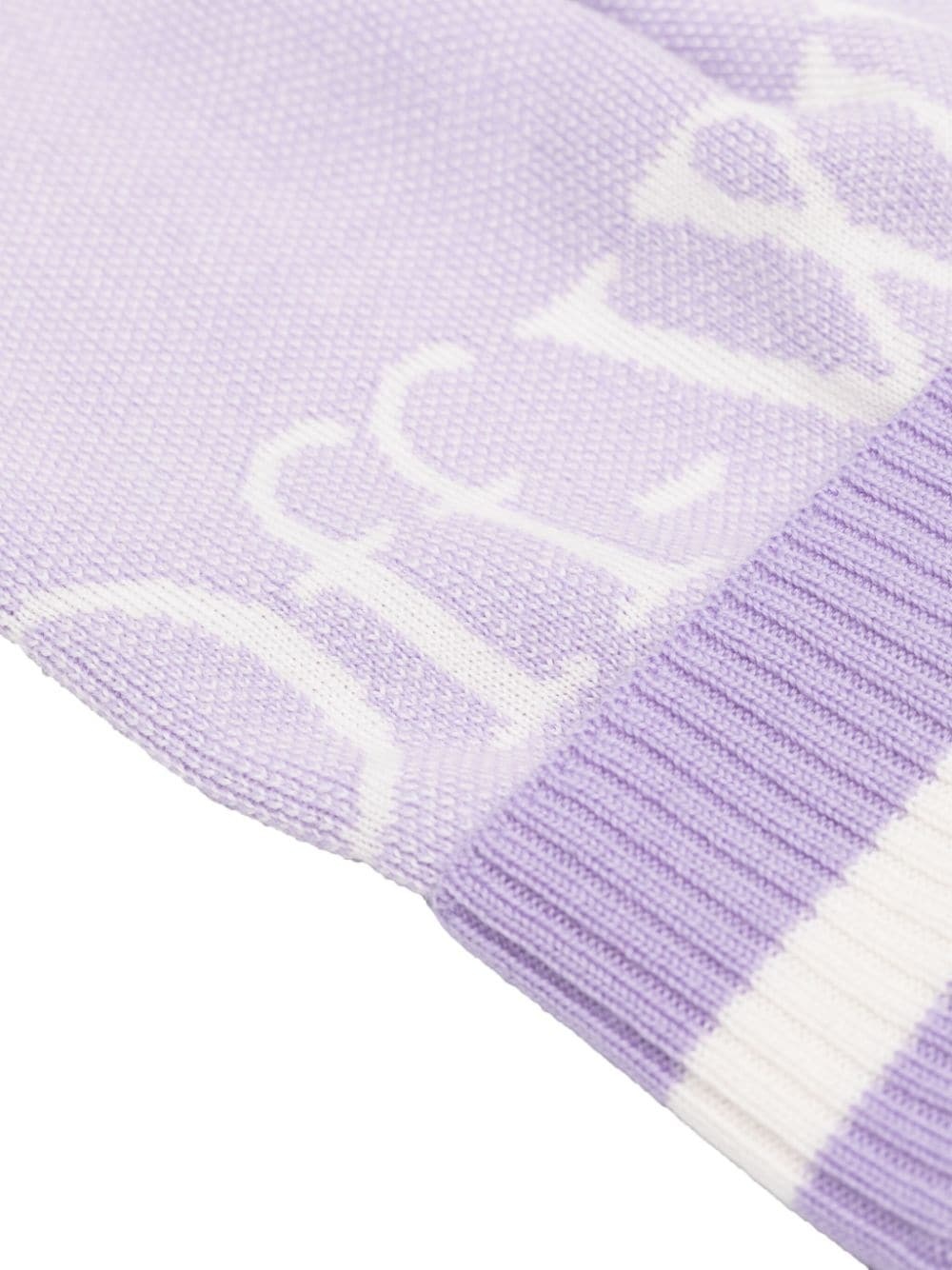 logo-knit wool beanie - 2