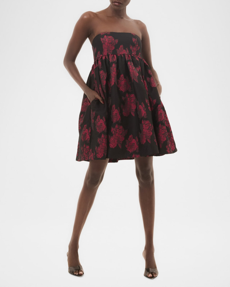 MISA Lamar Floral Jacquard Mini Dress outlook