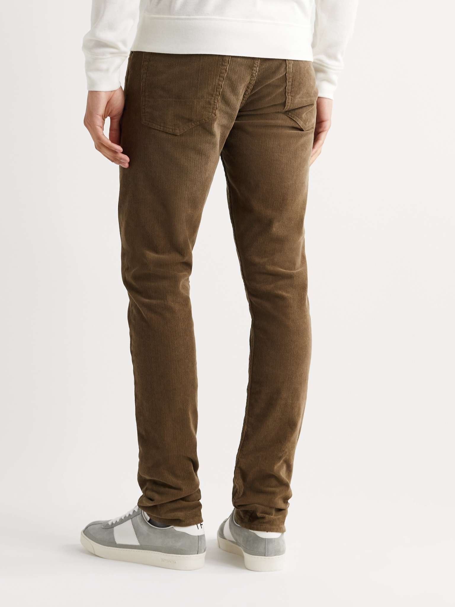 Slim-Fit Cotton-Blend Corduroy Trousers - 4