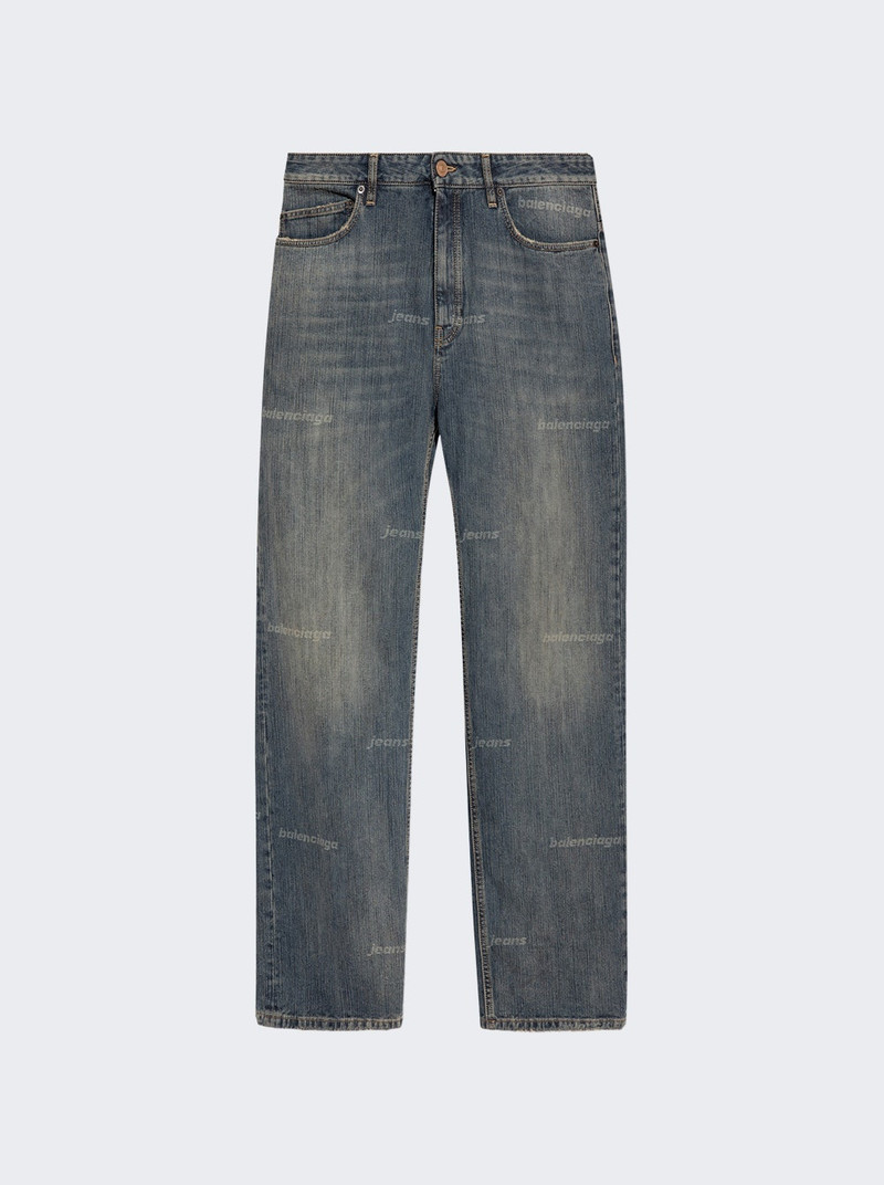 logo-print stonewashed jeans - 1