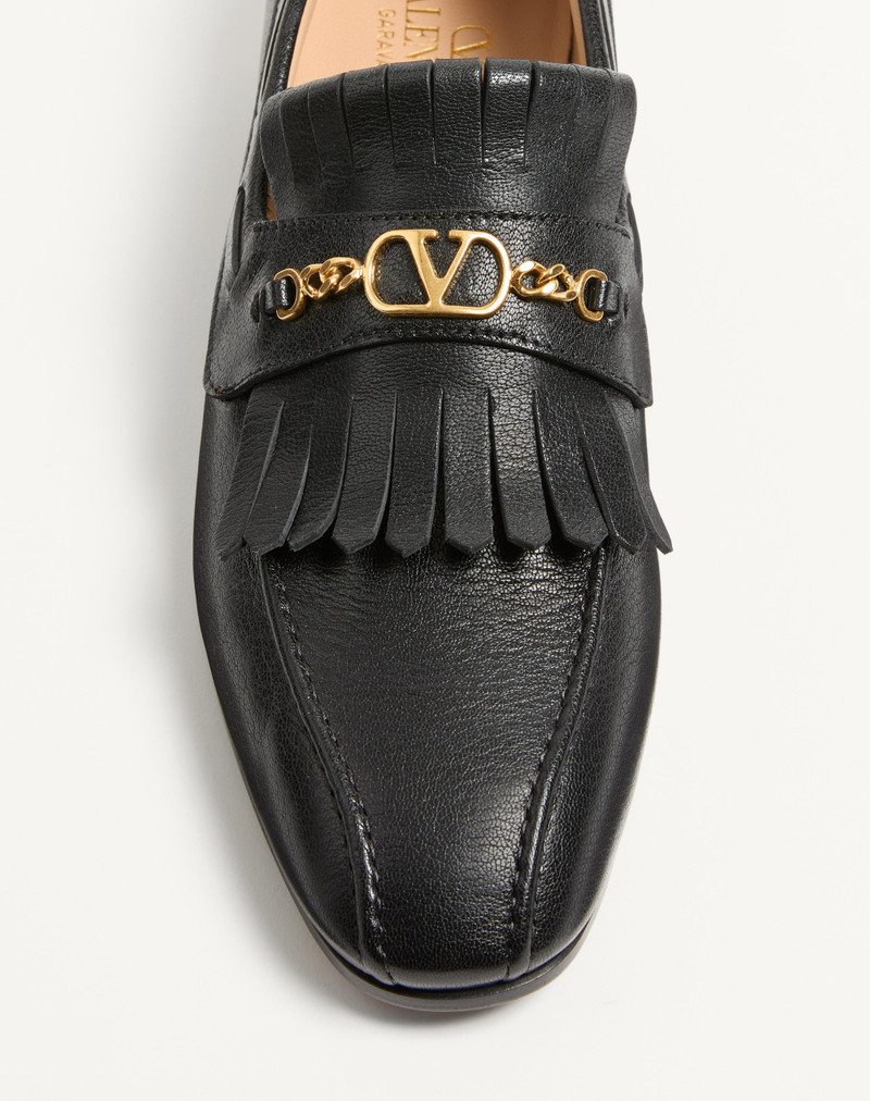 Valentino VLOGO SIGNATURE KIDSKIN LOAFER WITH FRINGES outlook