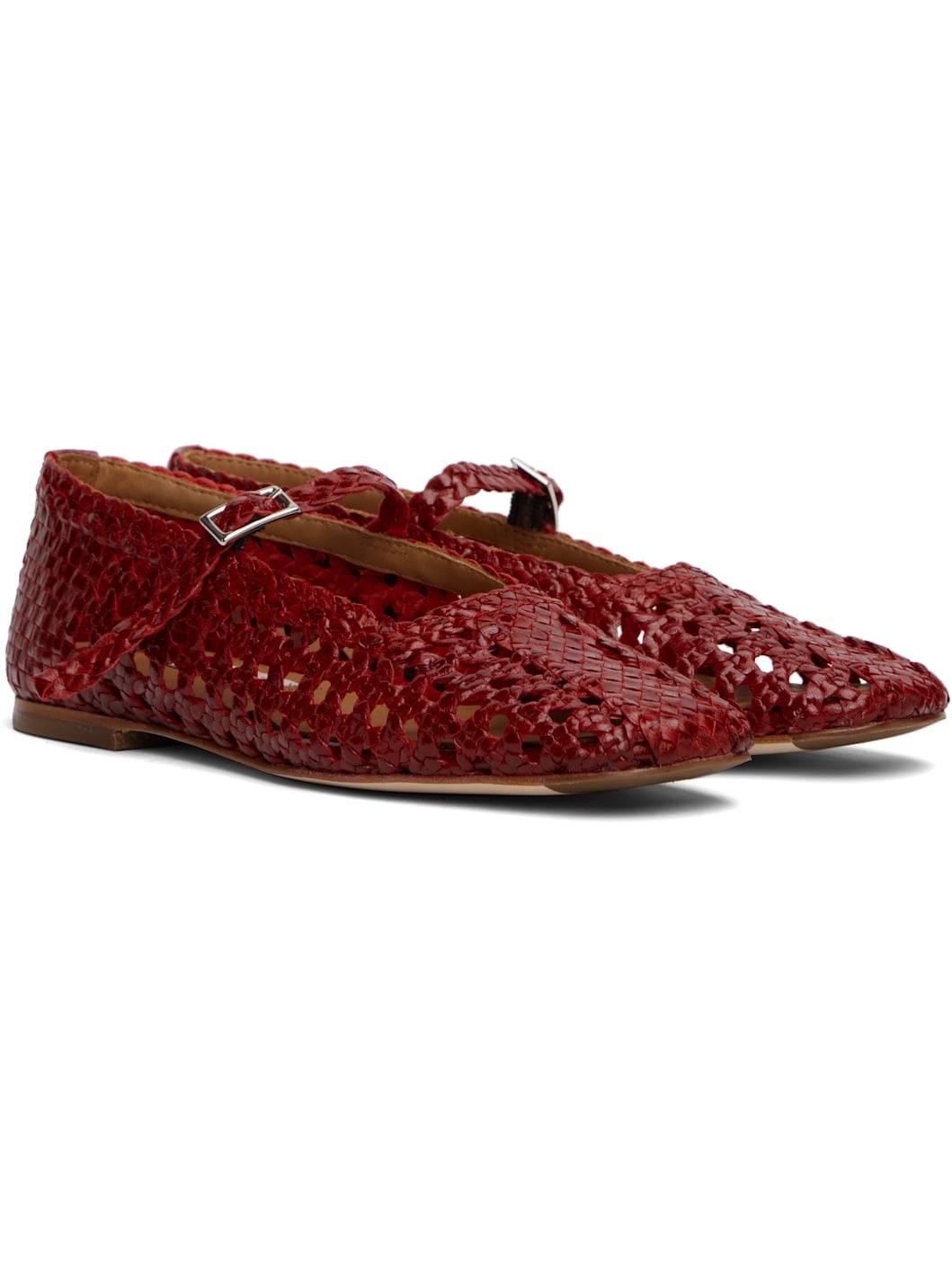 Red Yeida Ballerina Flats - 4
