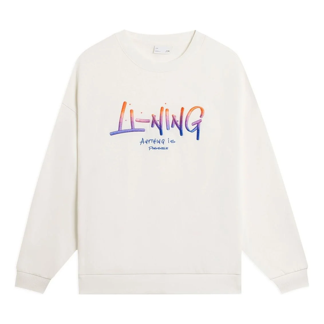 Li-Ning Anything Is Possible Graphic Sweatshirt 'Creamy White' AWDSF75-8 - 1