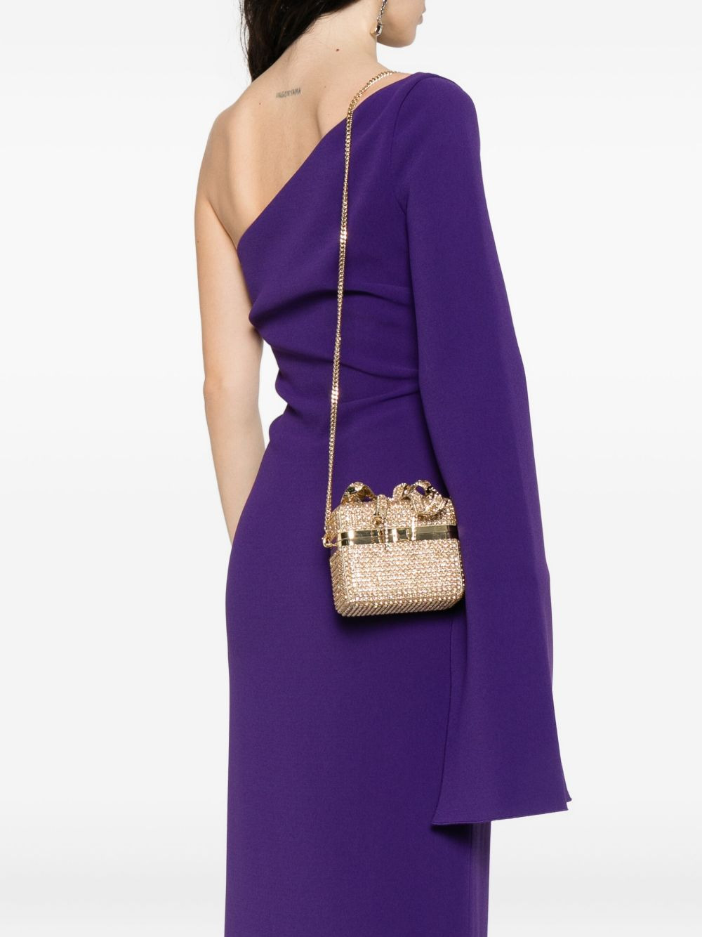 crystal-embellished bow-detail mini bag - 2
