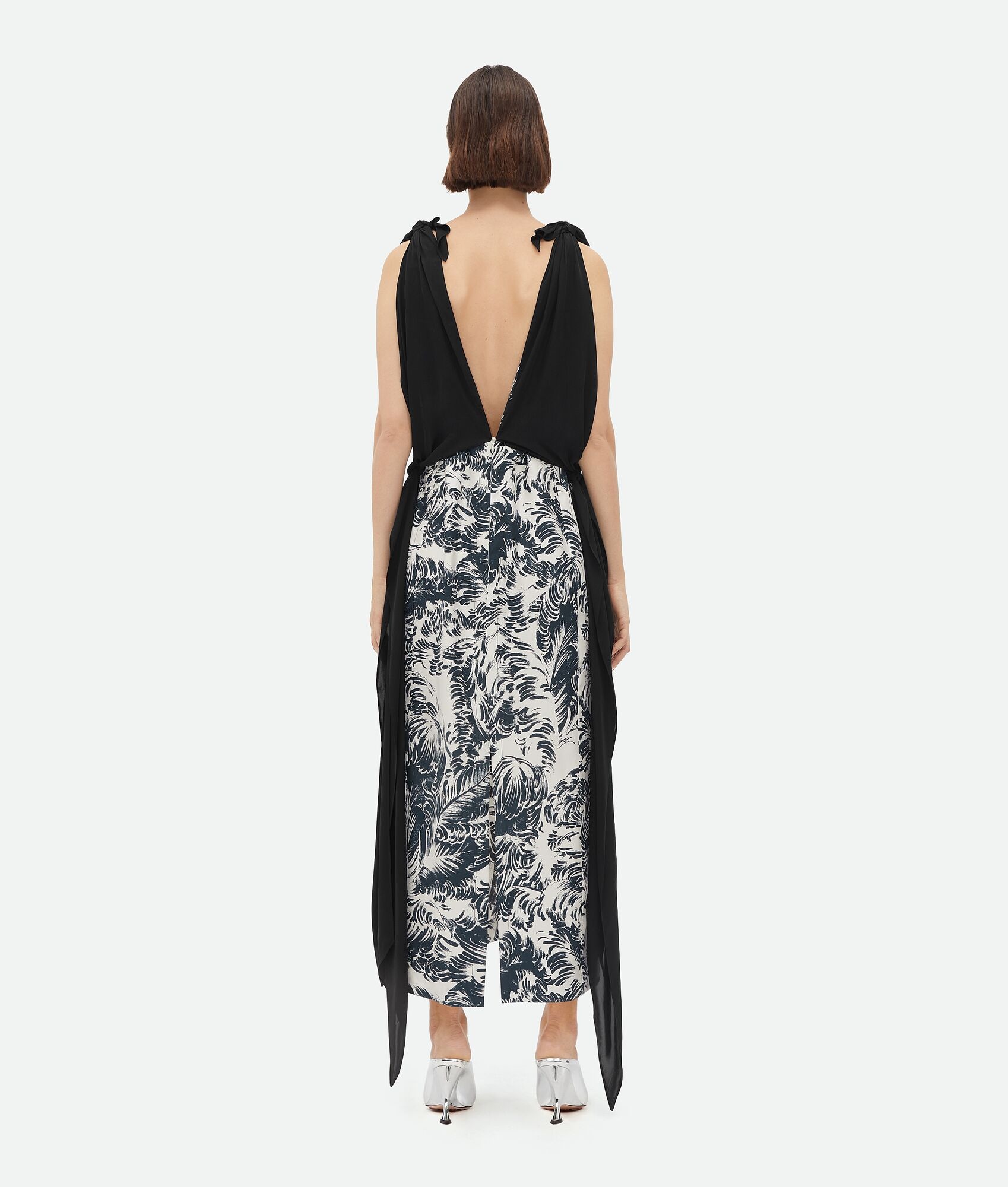 Printed Silk Long Dress - 3