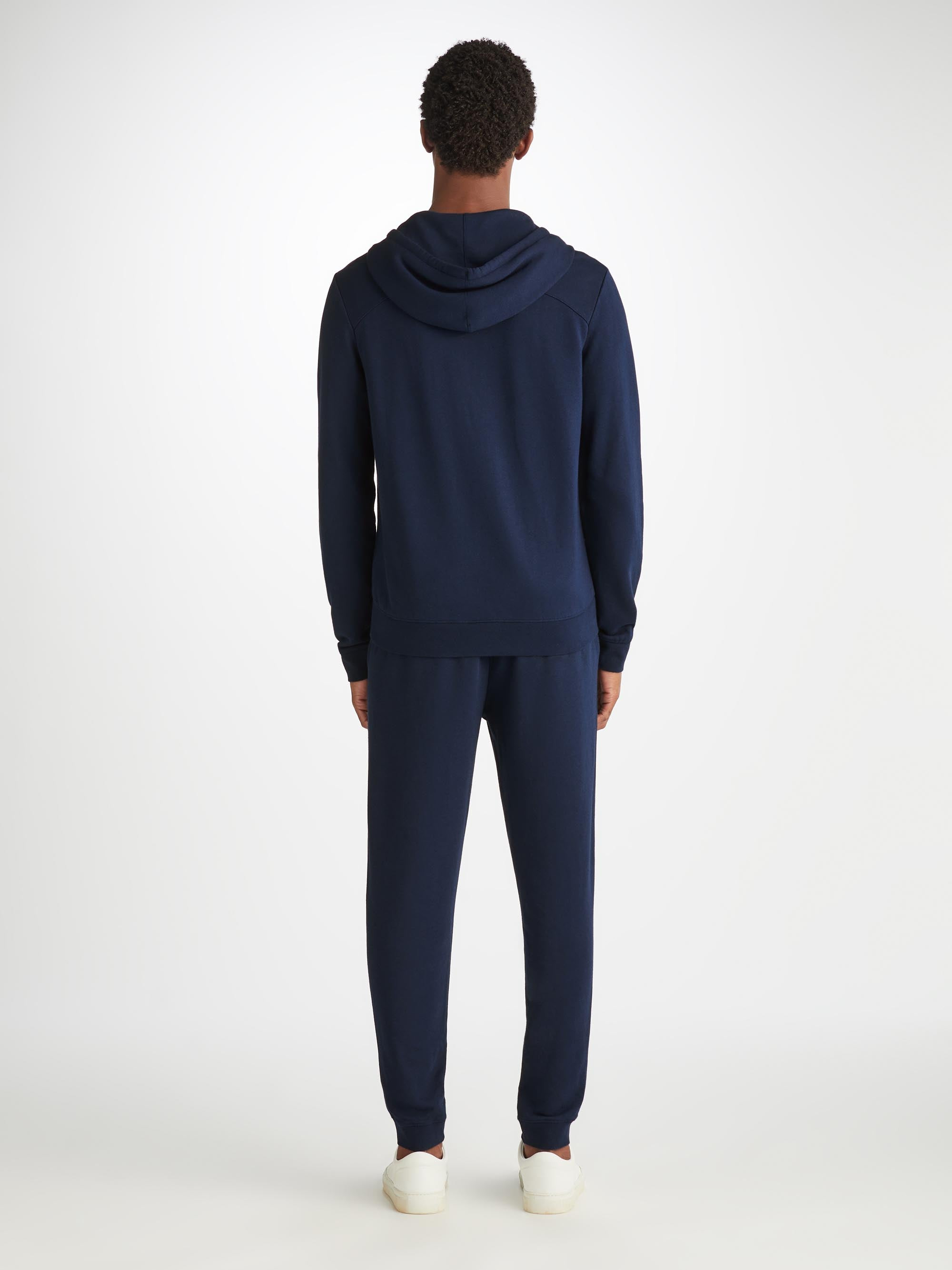 Men's Hoodie Quinn Cotton Modal Navy - 4