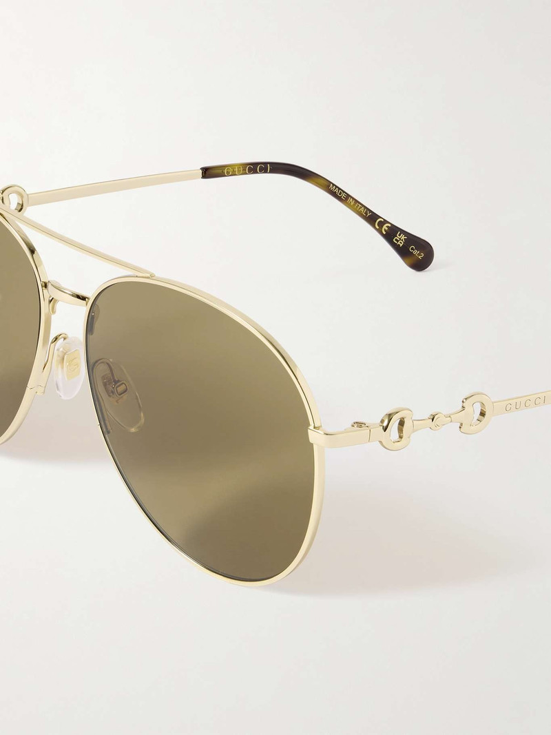 Aviator-style gold-tone sunglasses Gold 4