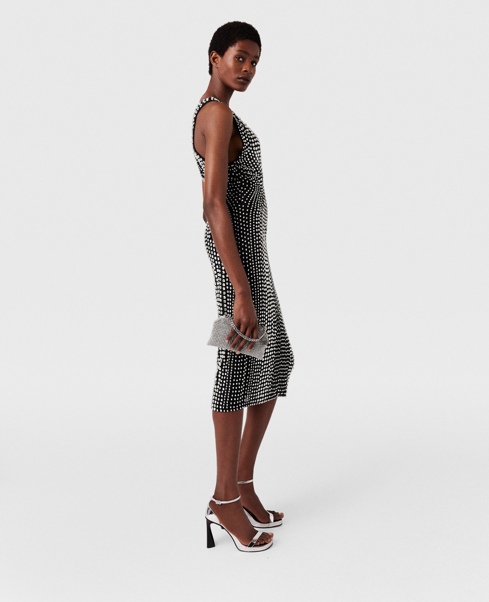 Crystal-Embellished Midi Dress - 2