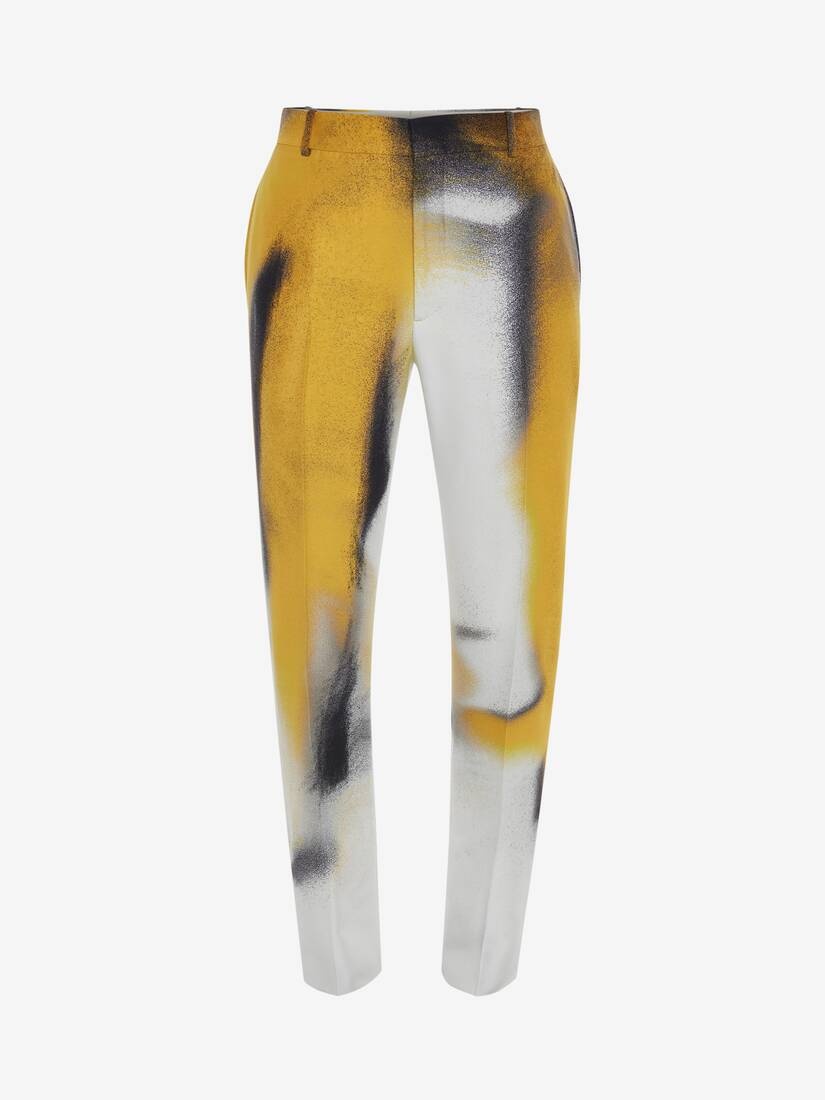 Men's Silhouette Cigarette Trousers in Ivory/yellow - 1