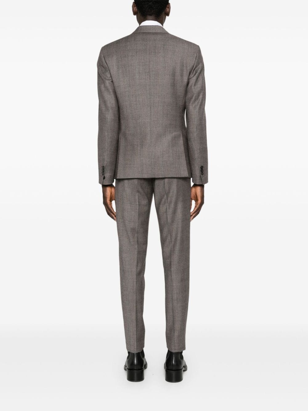 double-breasted virgin wool suit - 4