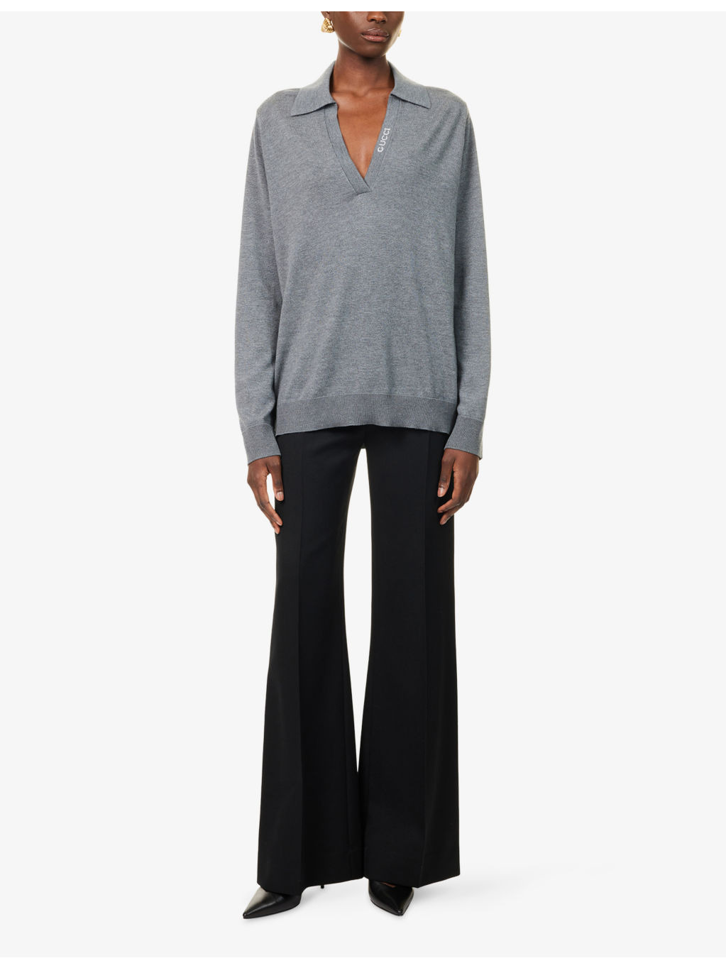 Relaxed-Fit Logo Wool Polo Jumper - 2