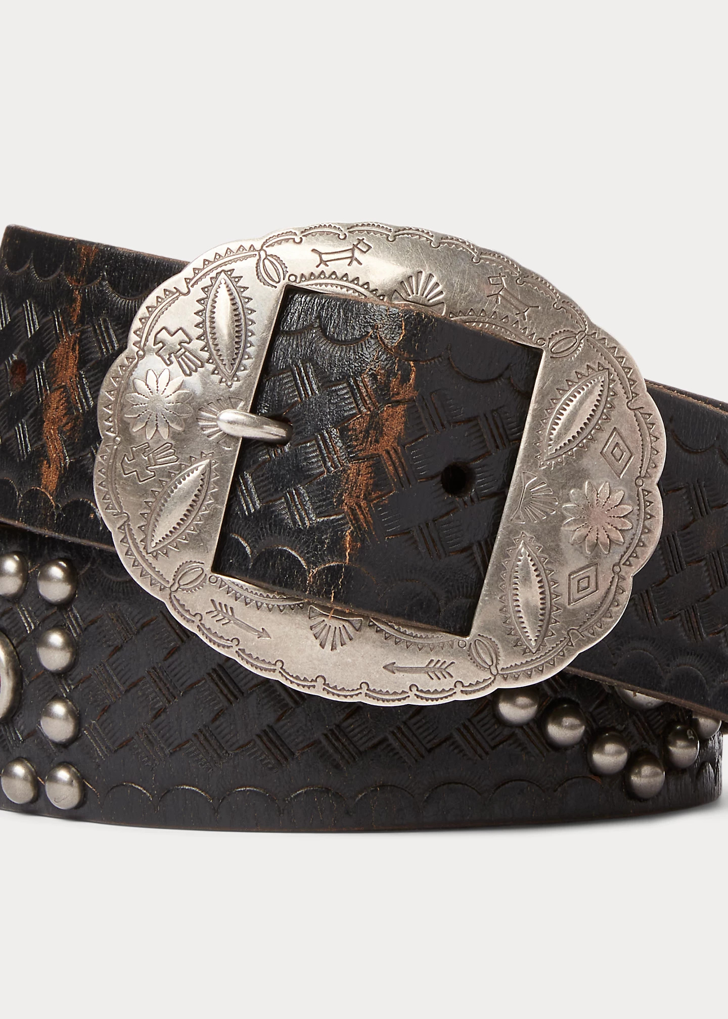 Studded Leather Belt - 6