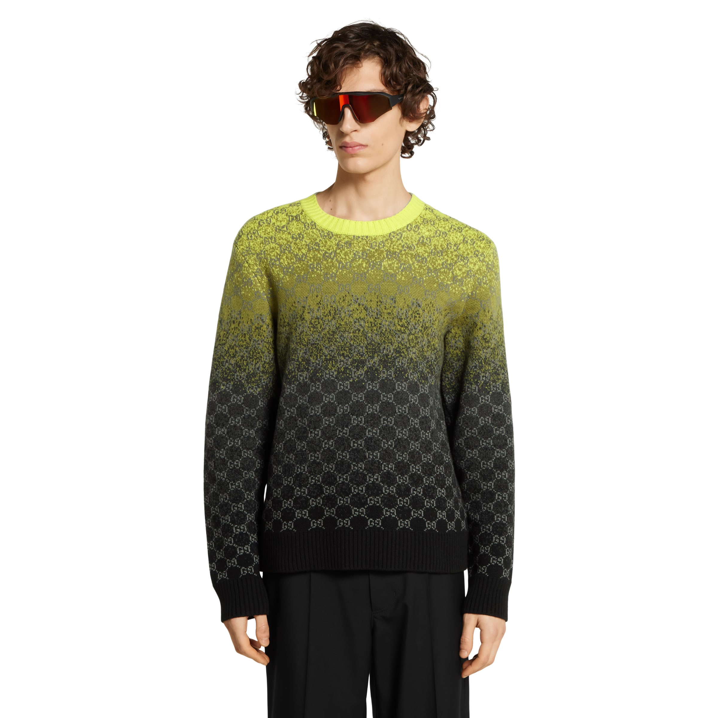 GG wool cashmere jacquard sweater - 3