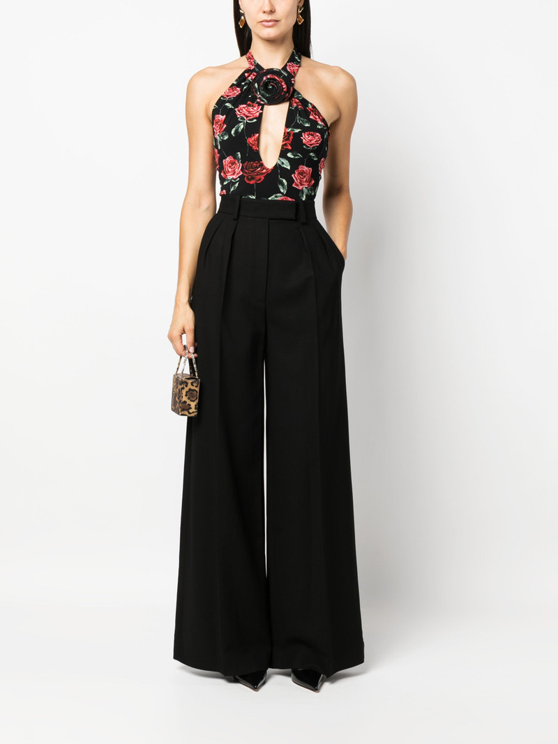 MAGDA BUTRYM floral-print keyhole-neck bodysuit outlook