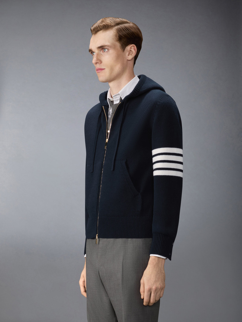 LUNAR NEW YEAR INTARSIA MERINO 4-BAR ZIP UP HOODIE 5