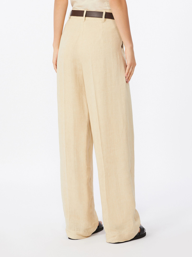 SUMERO Wide-fit linen twill trousers - COLONIAL 4