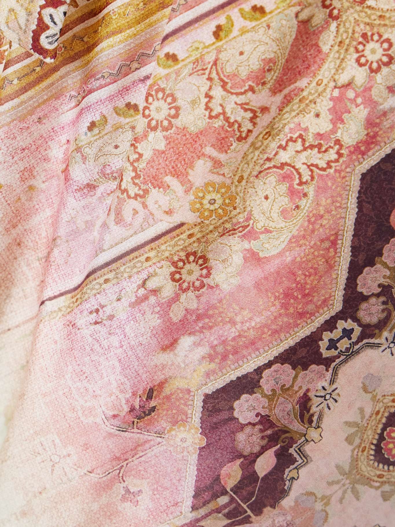 Tallow printed silk wide-leg pants Pink - 4