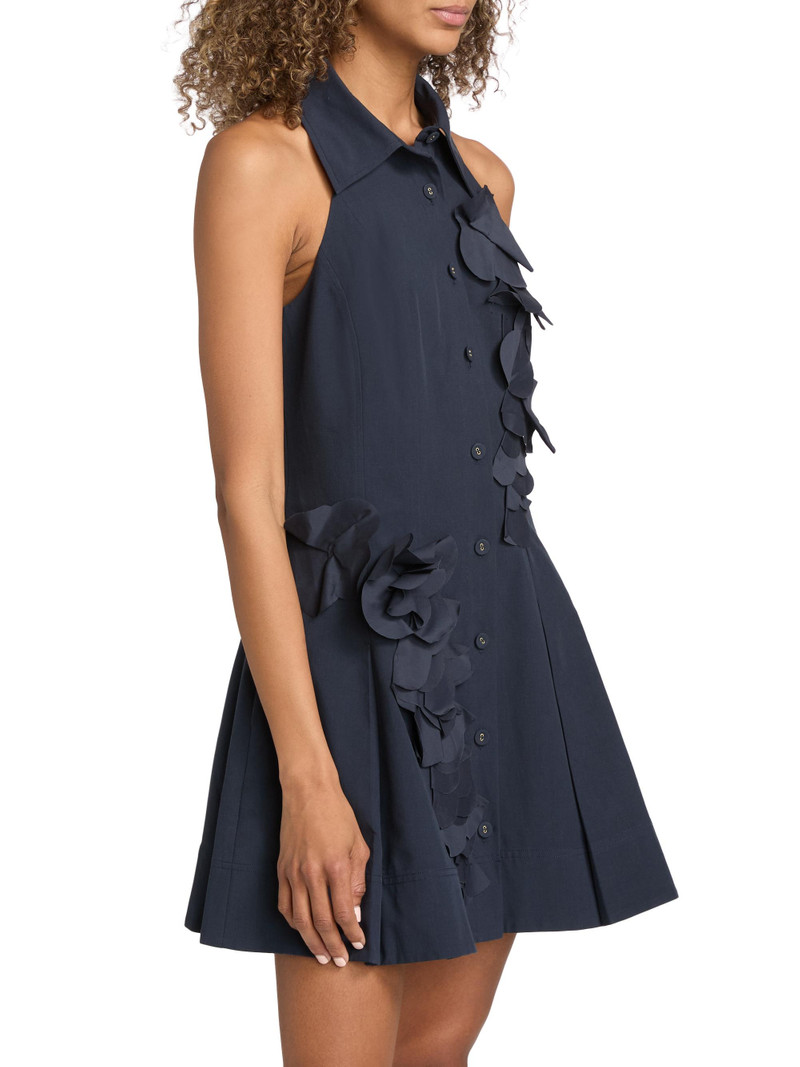 Women's Donna Cotton-Blend Mini-Shirtdress - Navy 4
