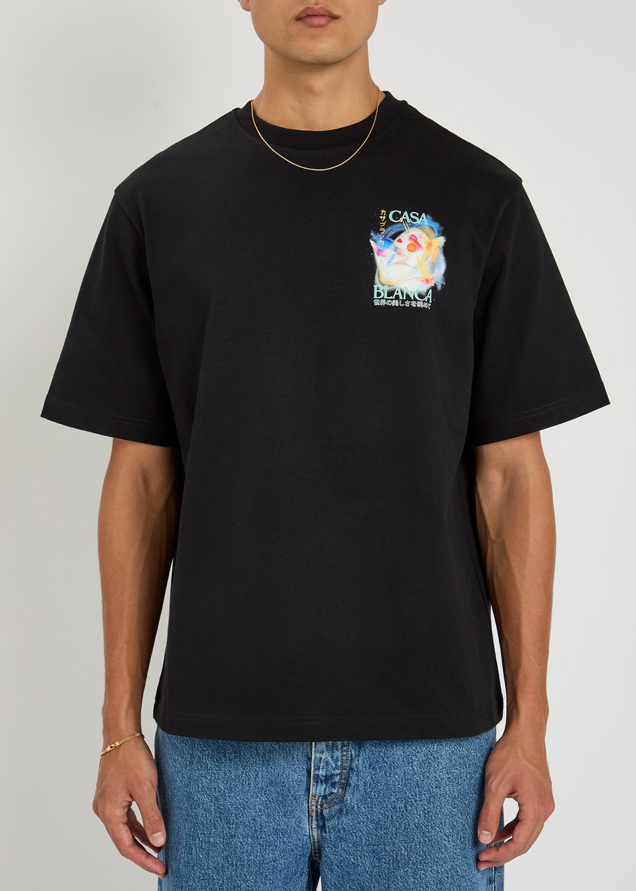 Casablanca Galactic Connection Printed Cotton T-shirt - 2