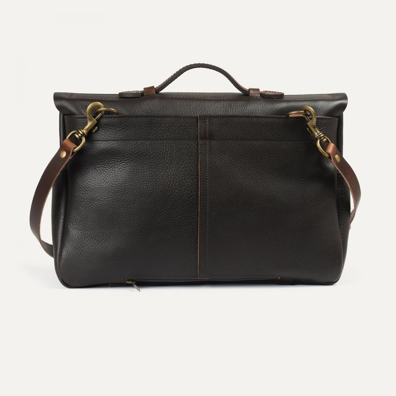 SATCHEL BAG CHARLES - DARK BROWN 4