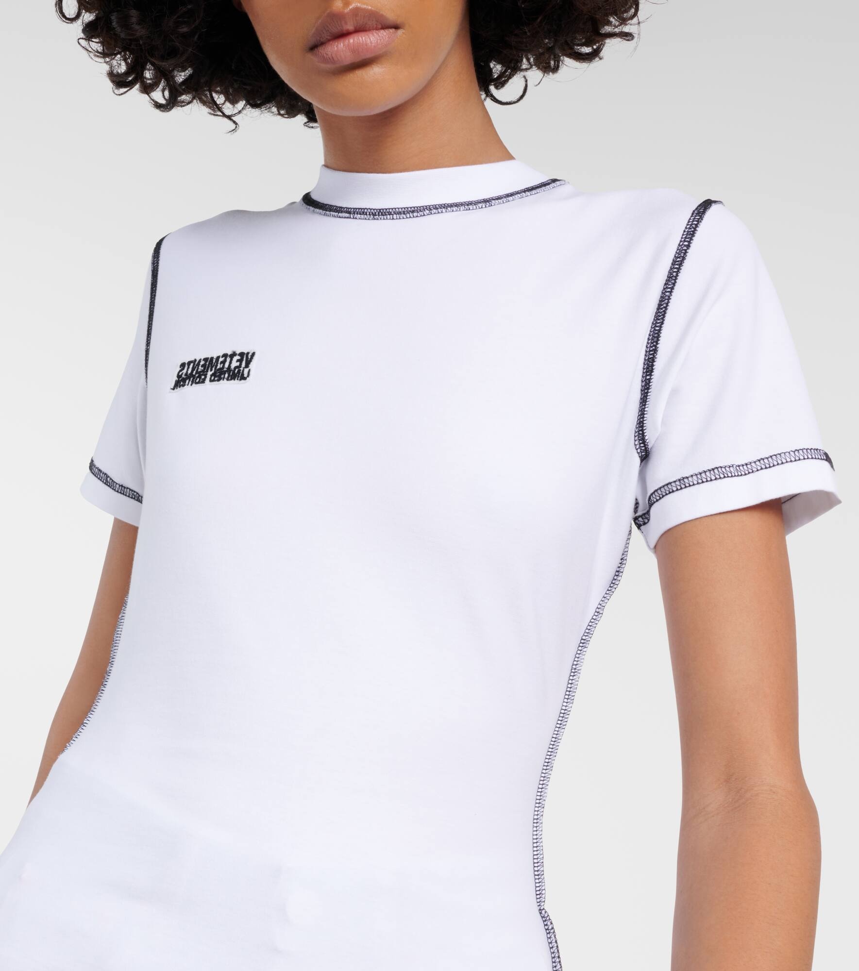 Cotton-blend jersey T-shirt - 5
