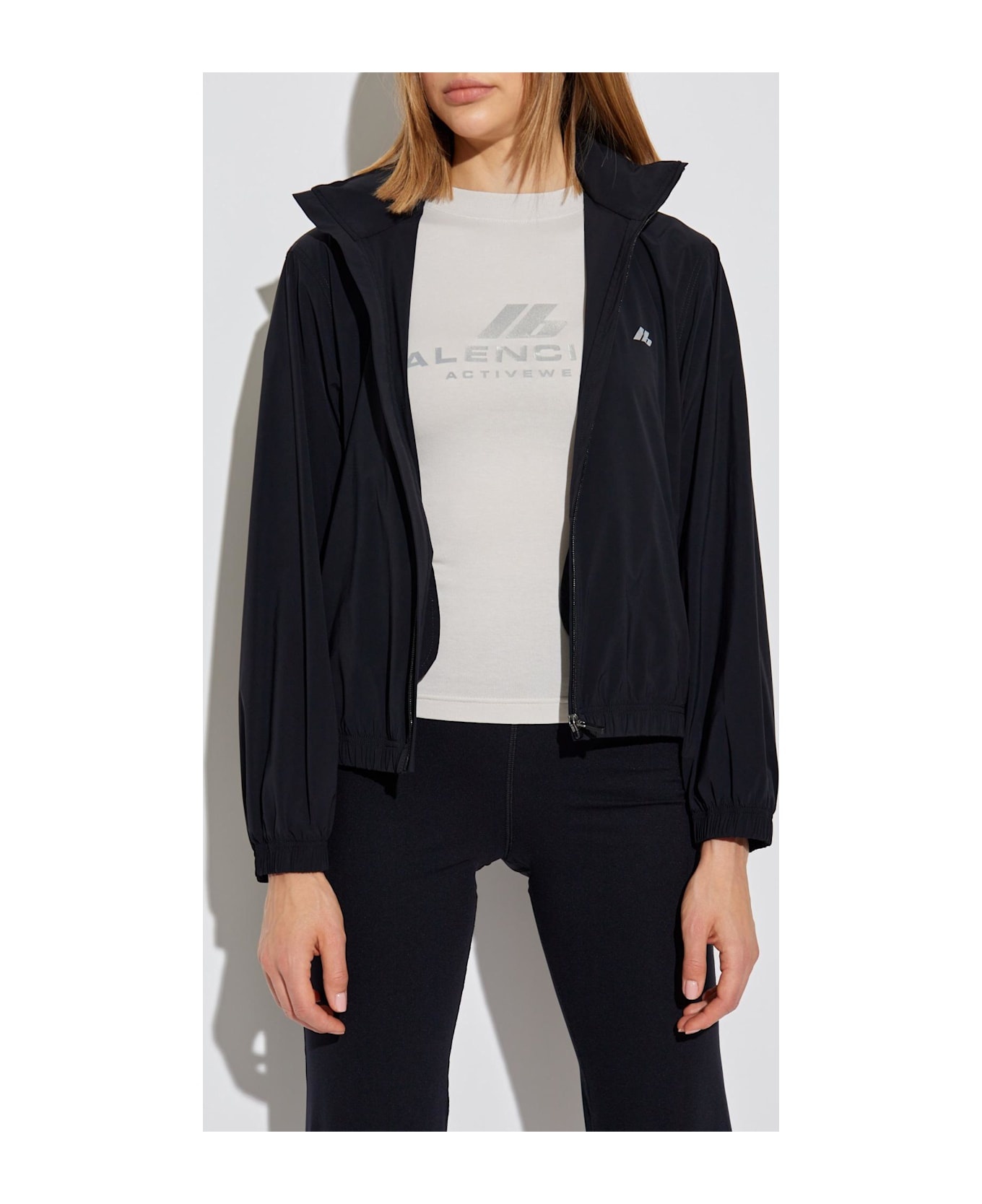 Balenciaga Light Jacket With Printed Logo - 3