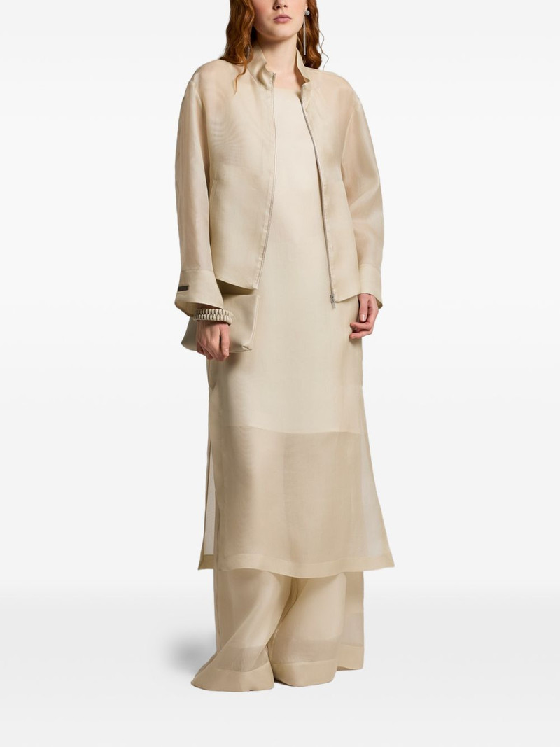 PESERICO zip pocket coat outlook