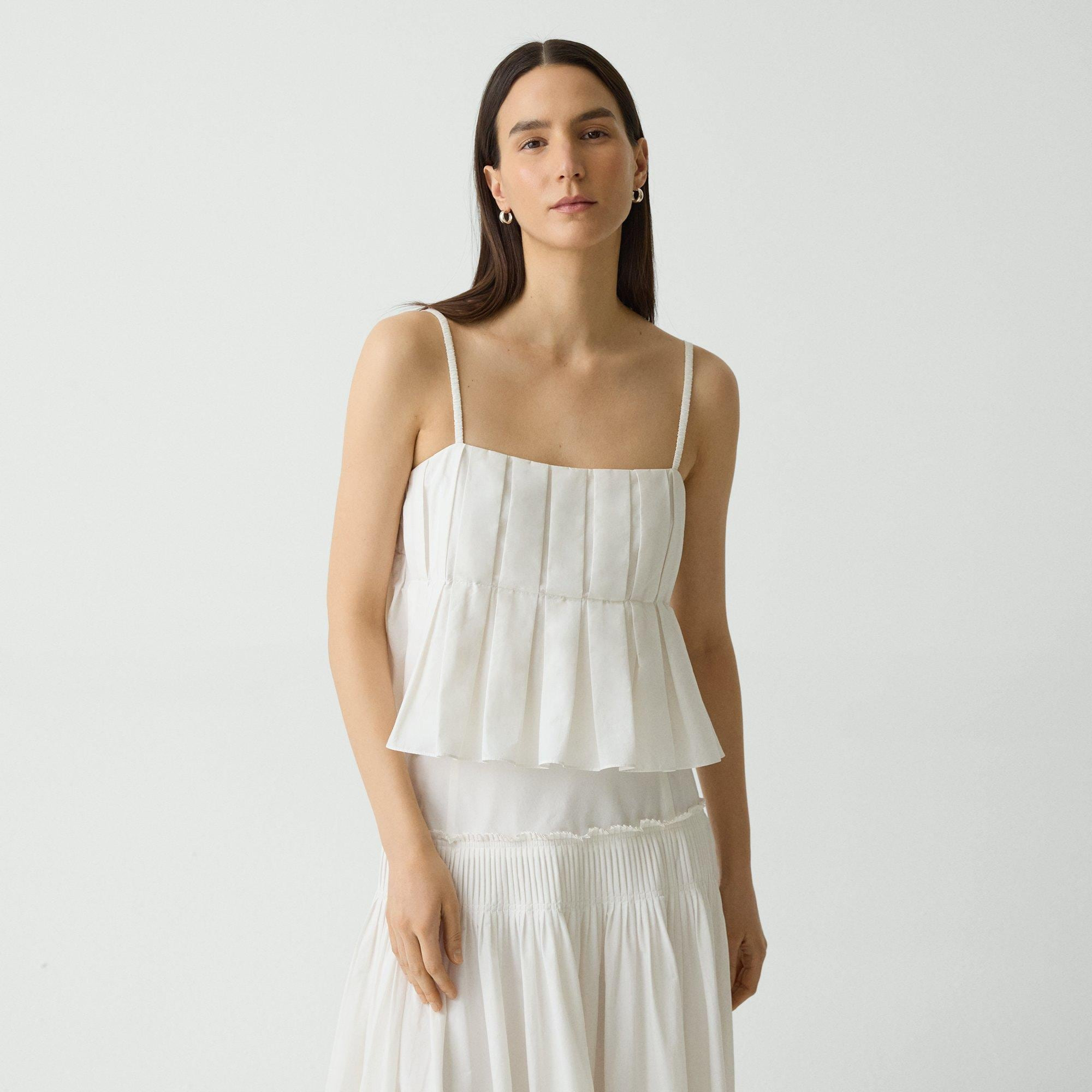 Pleated Camisole in Cotton-Blend - 2