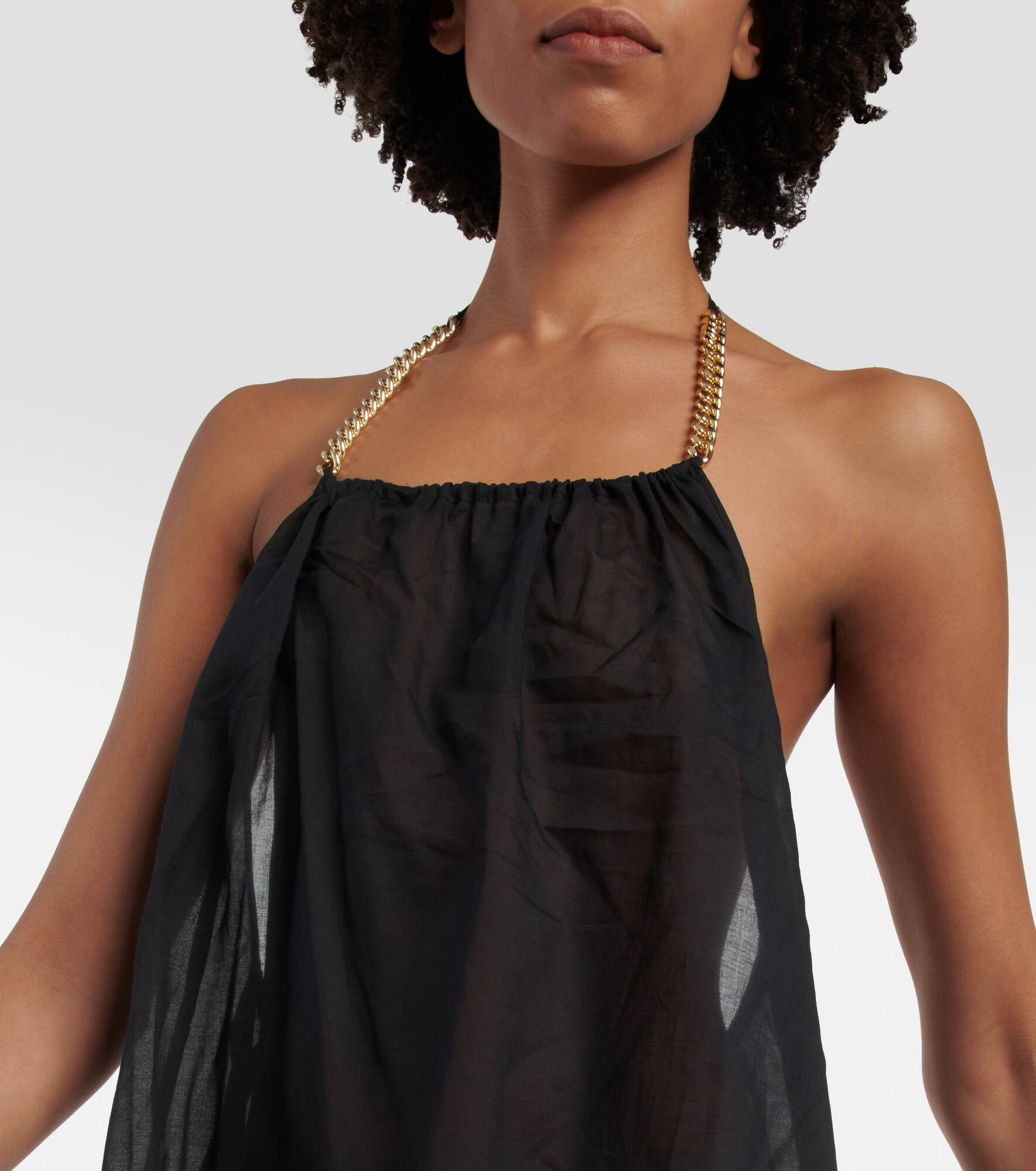 Chain-detail halterneck minidress - 4