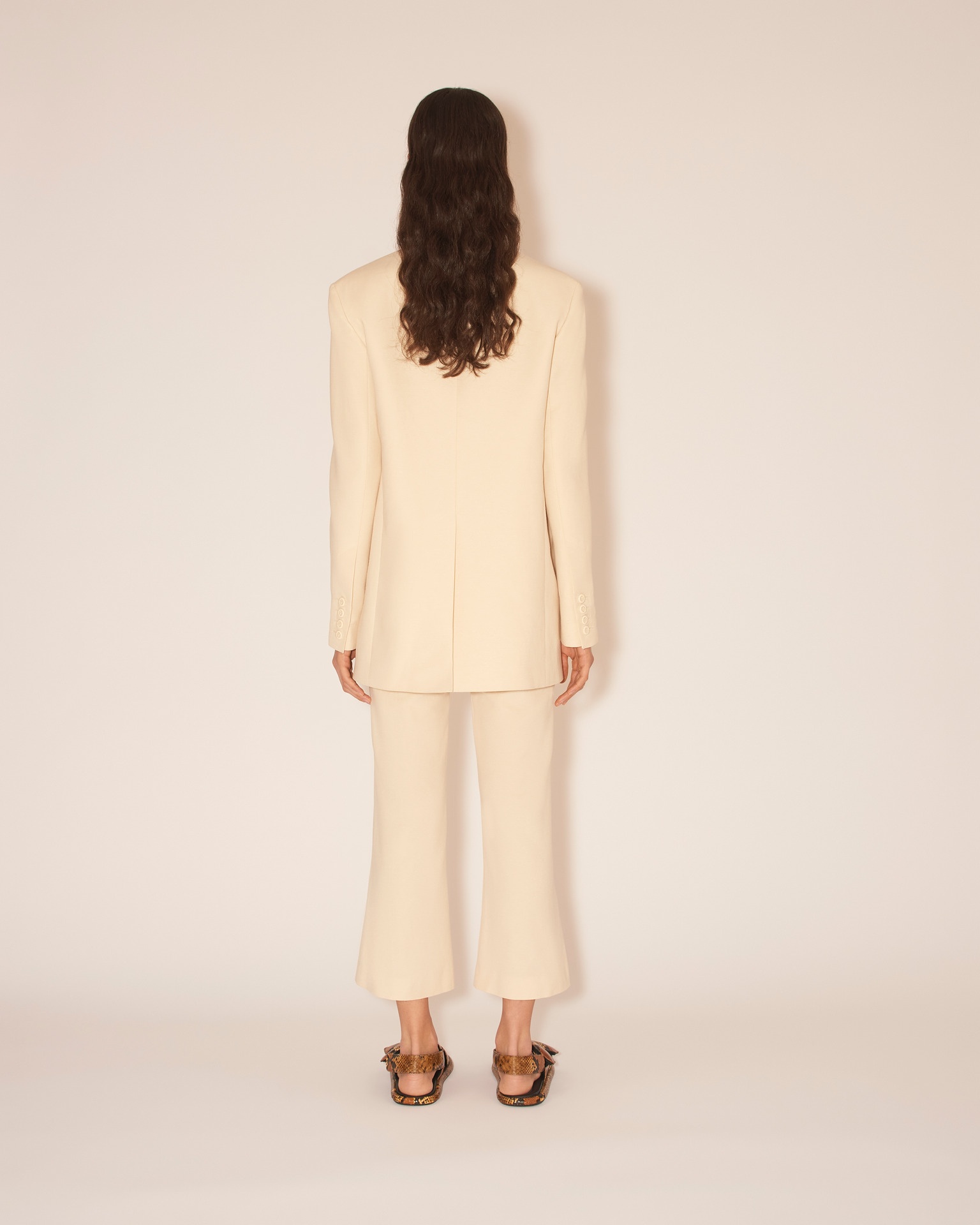 MERSEY - Boxy fit blazer - Slub shirting creme - 5