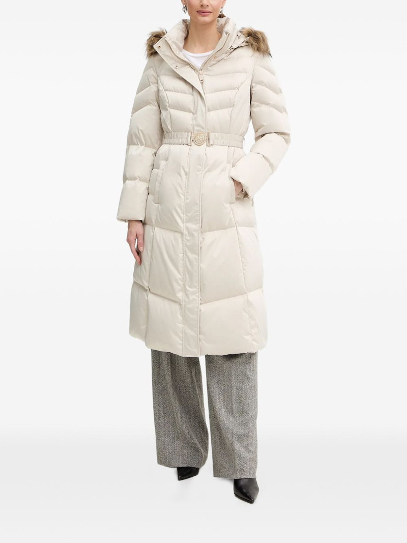 fur hooded belted jacket 1