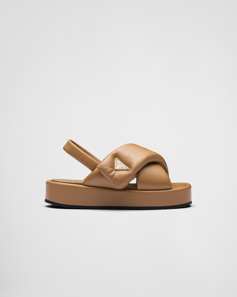 Prada Soft padded nappa leather wedge sandals 2