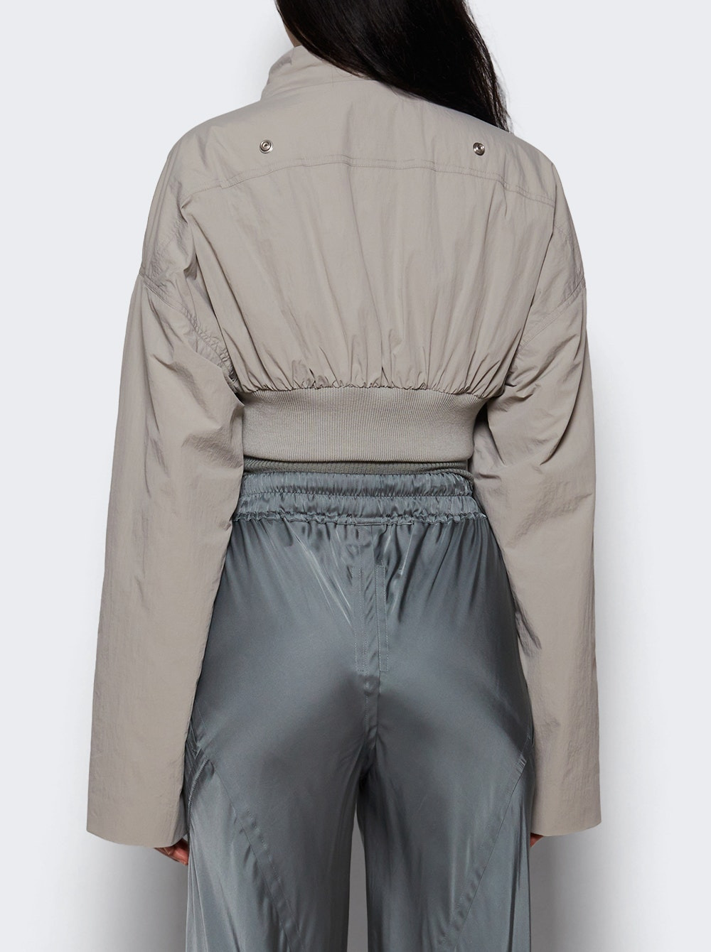 Hollywood Cropped Flight Bomber Jacket Pearl - 4