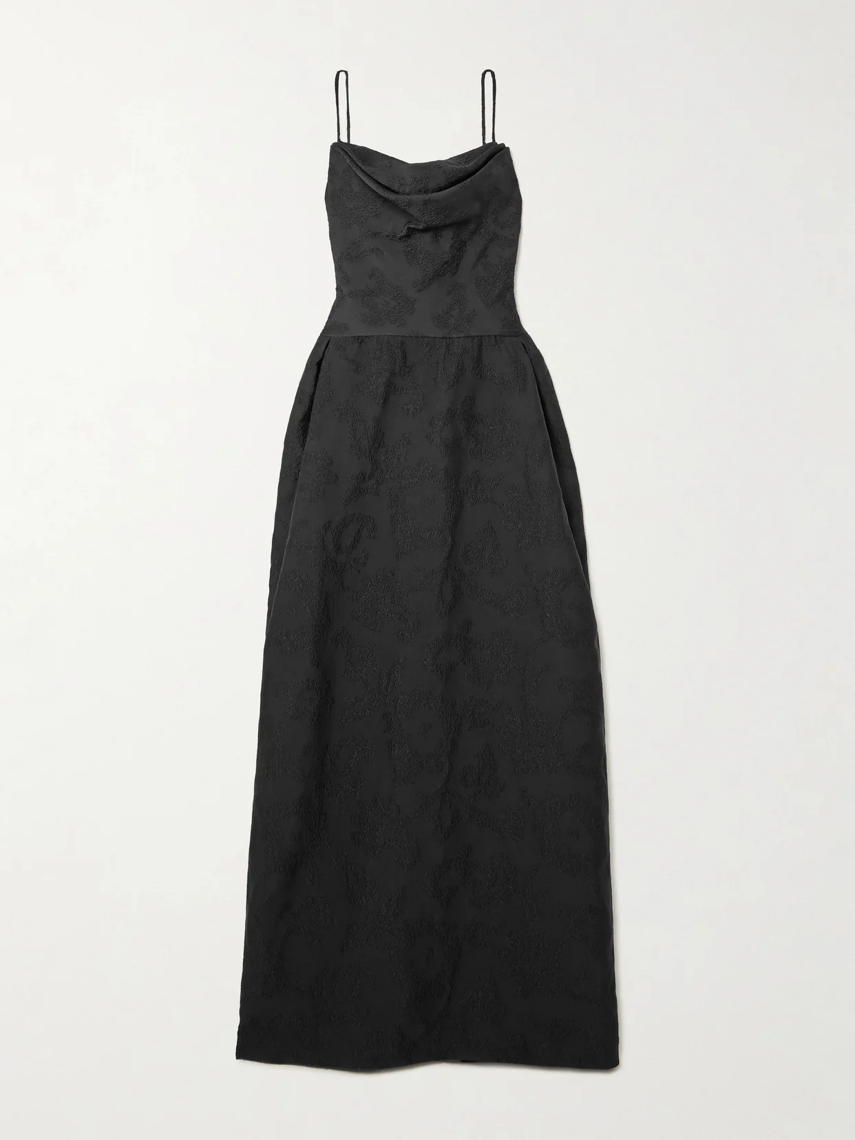 Kiril Draped Jacquard Gown - 1