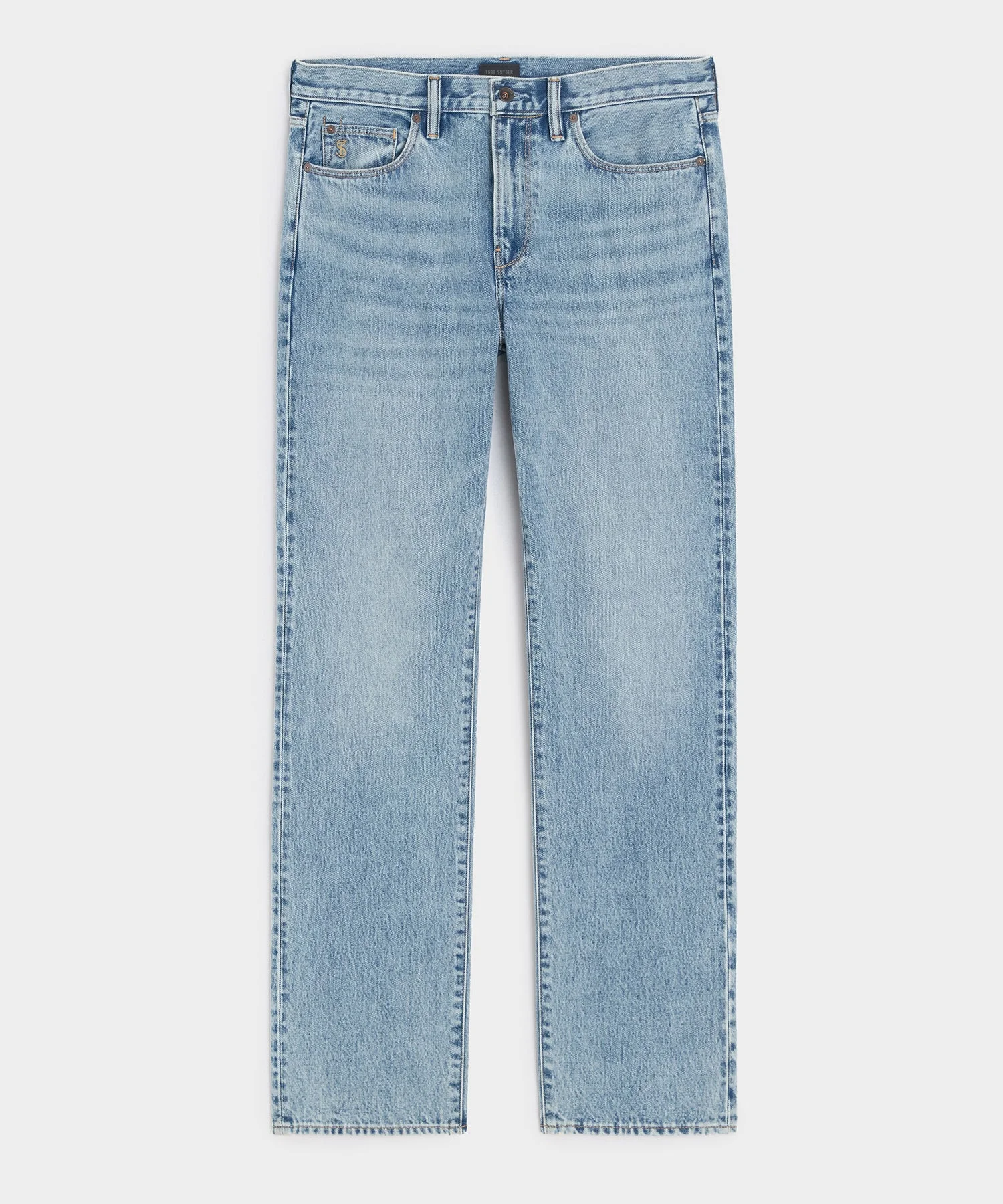 Straight Fit Jean in Washed Blue - 1