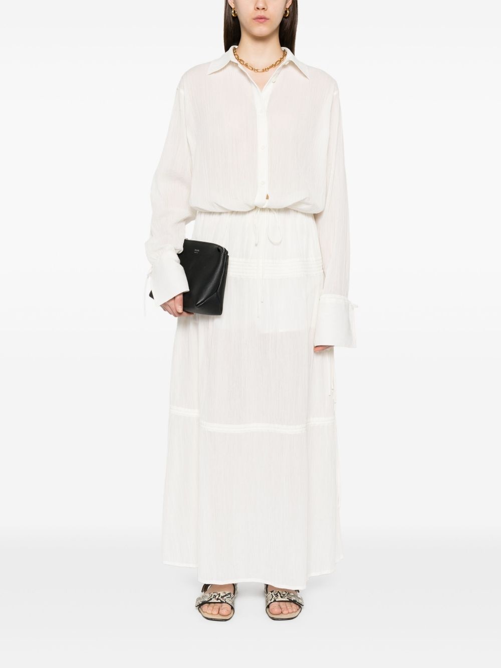 drawstring-hem shirt - 2