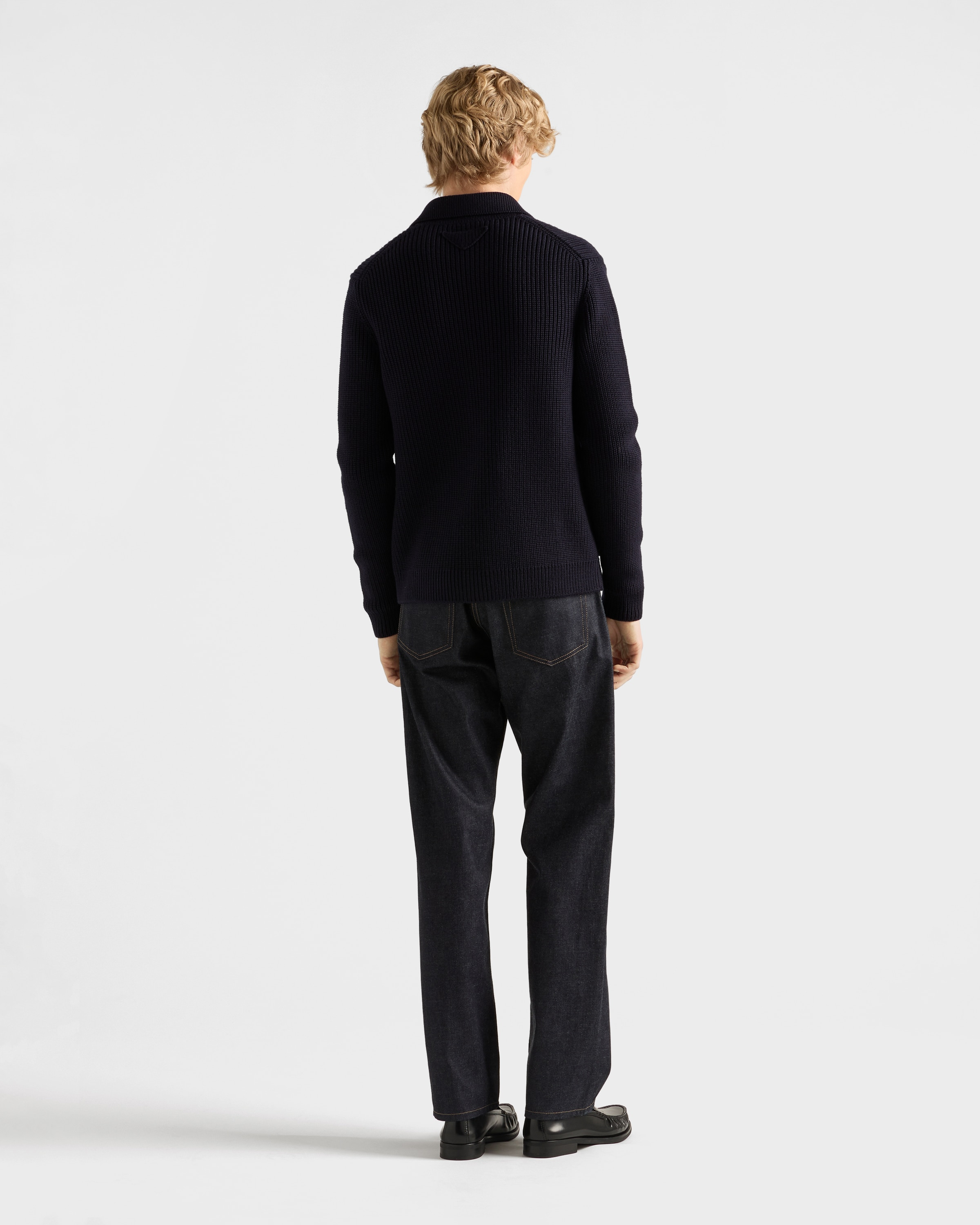 Raw denim jeans with leather strap - 5