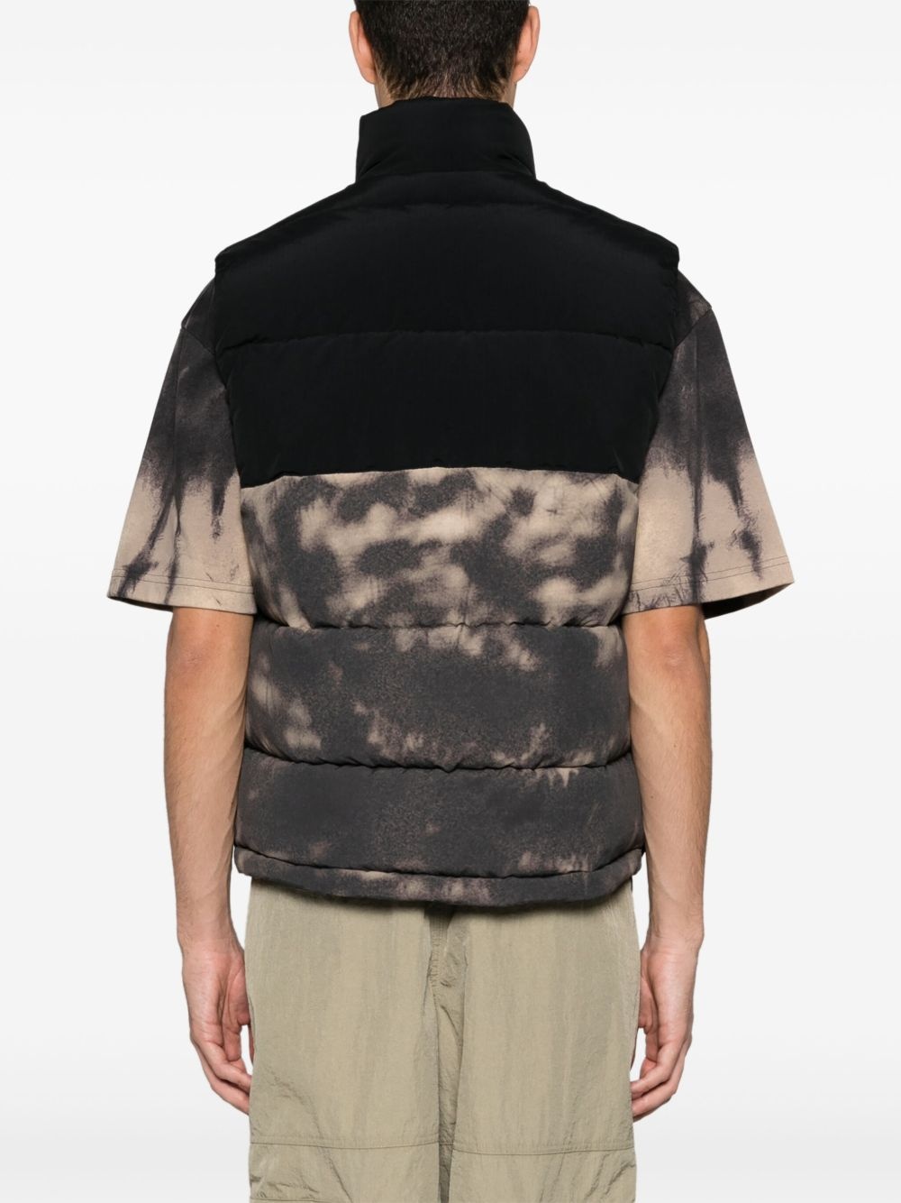 tie-dye print gilet - 4