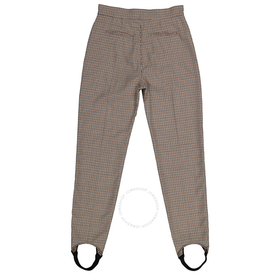 Burberry Houndstooth Check Stretch Wool Tailored Jodhpurs In Antique Yellow - 5