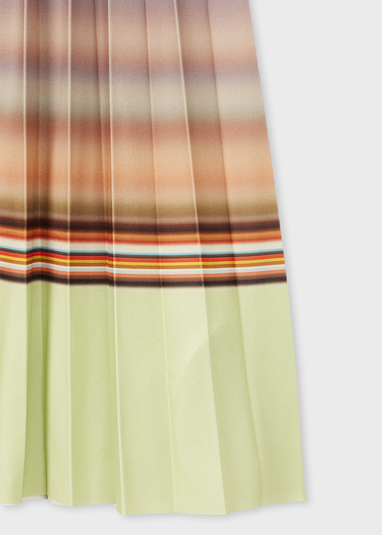 Women's Pistachio Gradient 'Signature Stripe' Pleated Skirt - 2