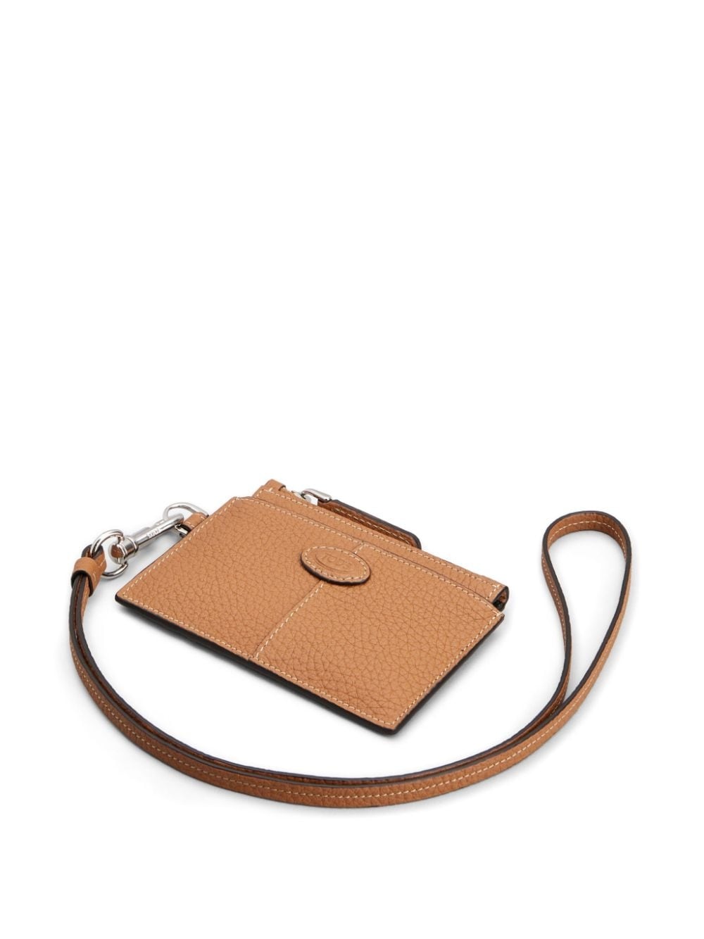 logo-debossed leather clutch bag - 3