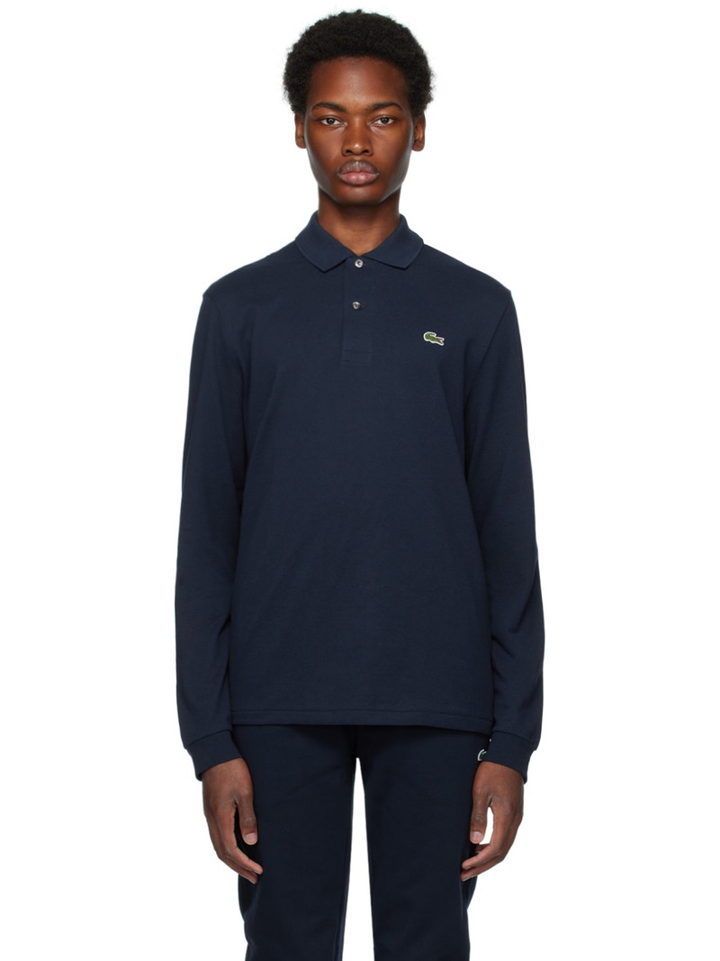 Navy Original Long Sleeve Polo - 1