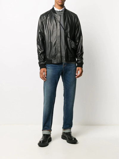 Golden Goose leather bomber jacket outlook