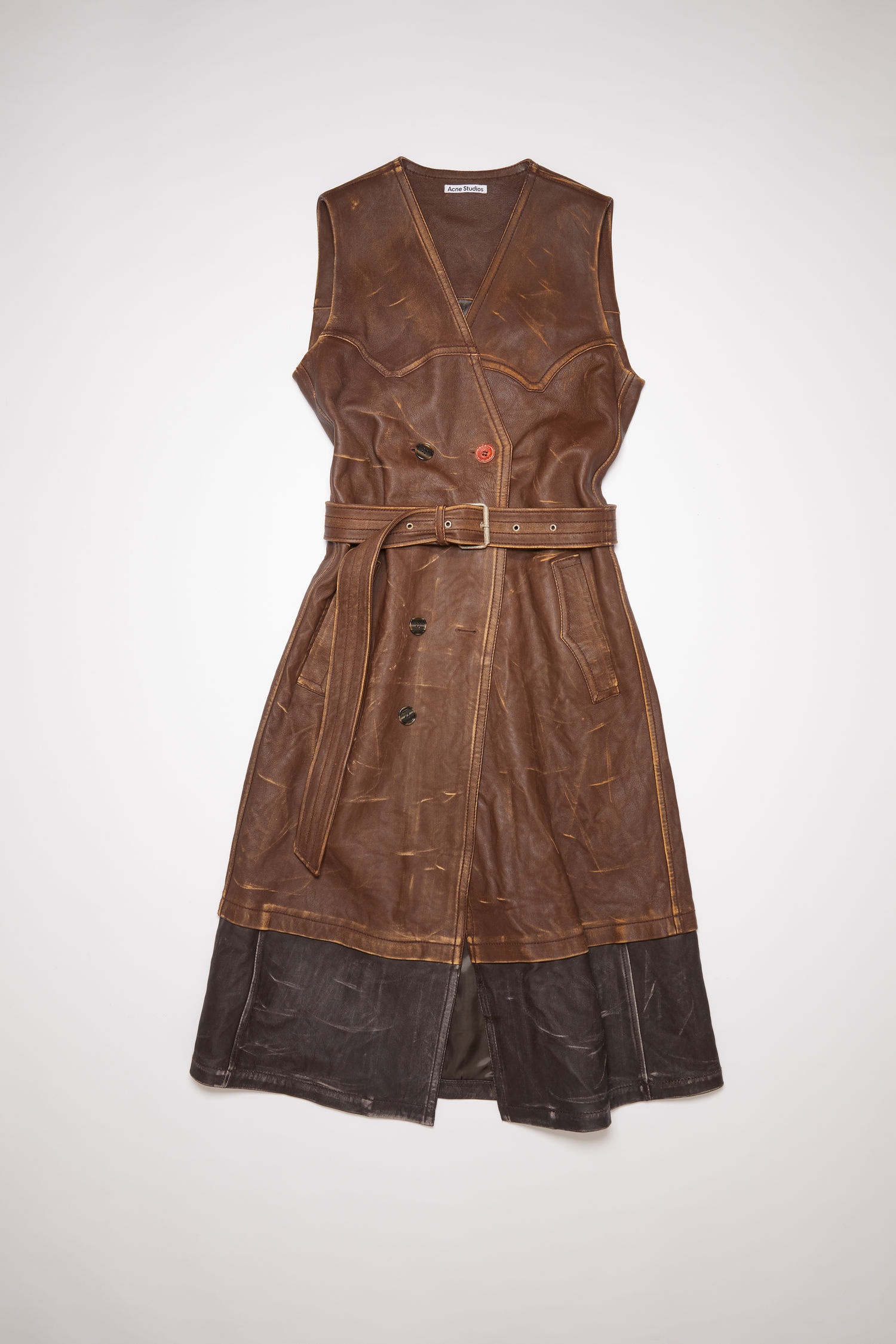 Western style dress - Caramel brown - 5